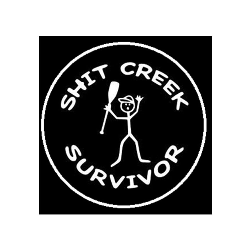 Buy Cheap Sticker Shit Creek Survivor | Goldenplazadistributors.com