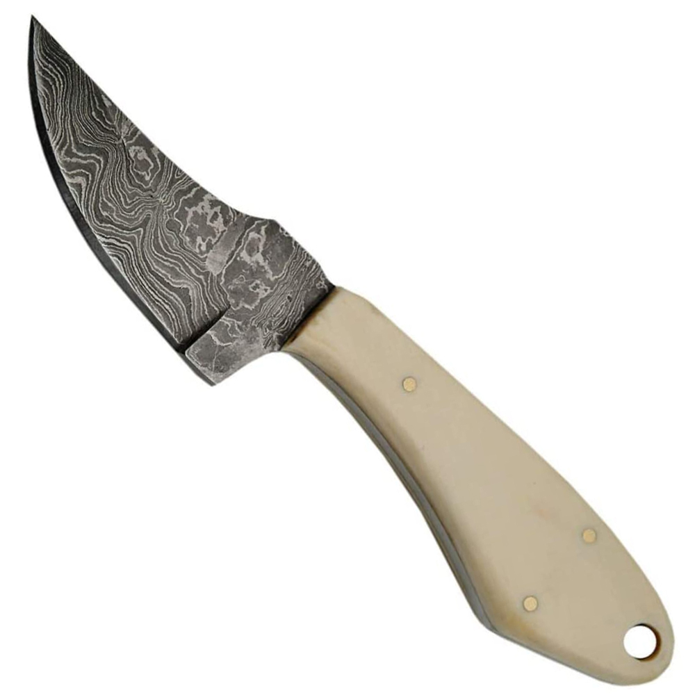 Get True Damascus Skinner Fixed Knife w/Sheath ...