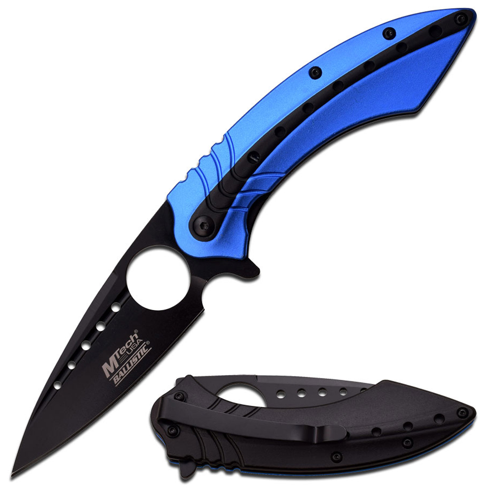 MTech USA MTA901 Stainless Steel Finger Hole Blade Folding Knife