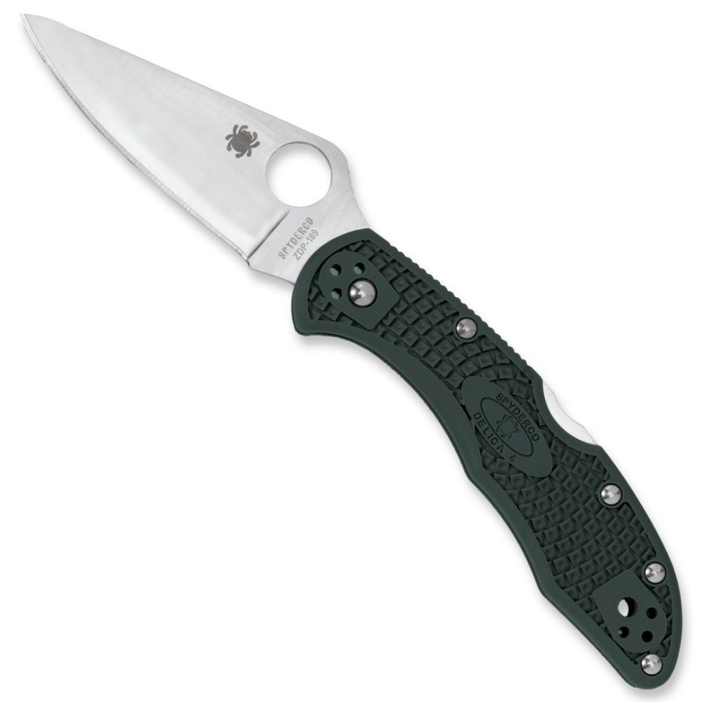 Spyderco Delica 4 Lightweight Plain Edge Folding Knife 