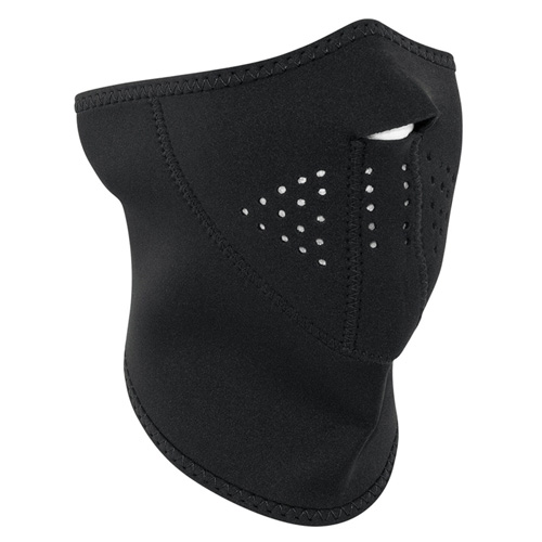 Neoprene 3-Panel Black Half Face Mask